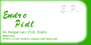 endre pidl business card